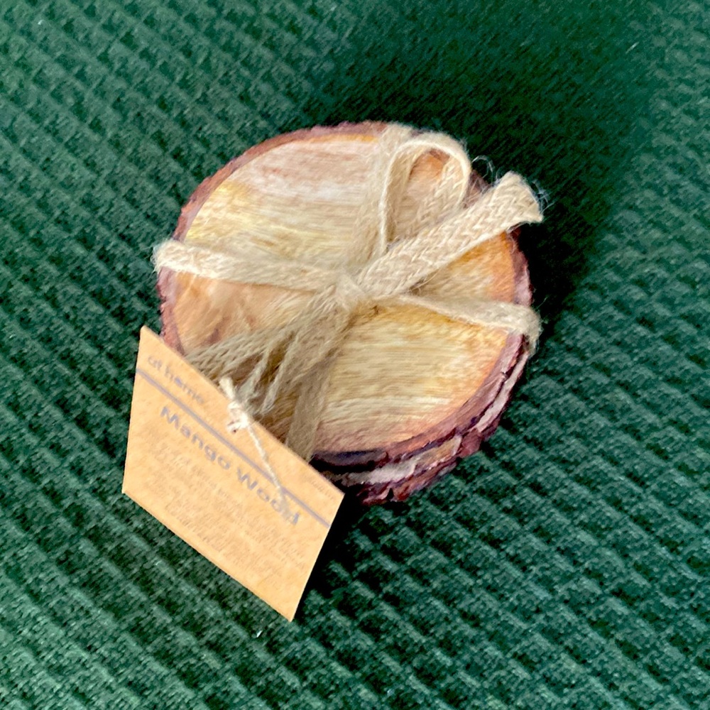 NWT- Mango Wood Coasters